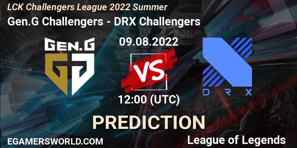 Gen.G Challengers vs DRX Challengers: Betting TIp, Match Prediction. 09.08.2022 at 12:30. LoL, LCK Challengers League 2022 Summer