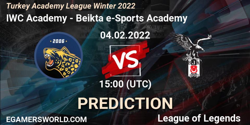 IWC Academy vs Beşiktaş e-Sports Academy: Betting TIp, Match Prediction. 04.02.2022 at 15:00. LoL, Turkey Academy League Winter 2022