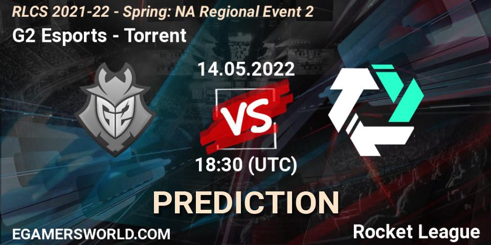 G2 Esports vs Torrent: Betting TIp, Match Prediction. 14.05.2022 at 18:30. Rocket League, RLCS 2021-22 - Spring: NA Regional Event 2