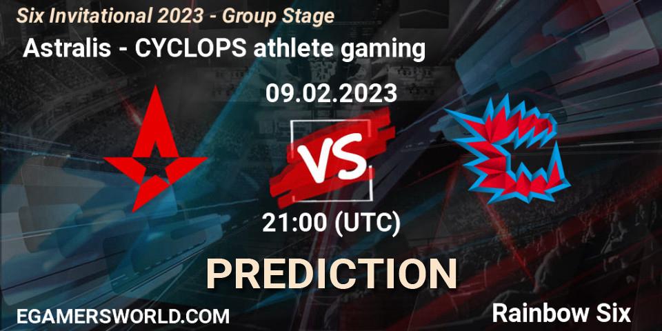  Astralis vs CYCLOPS athlete gaming: Betting TIp, Match Prediction. 09.02.23. Rainbow Six, Six Invitational 2023 - Group Stage