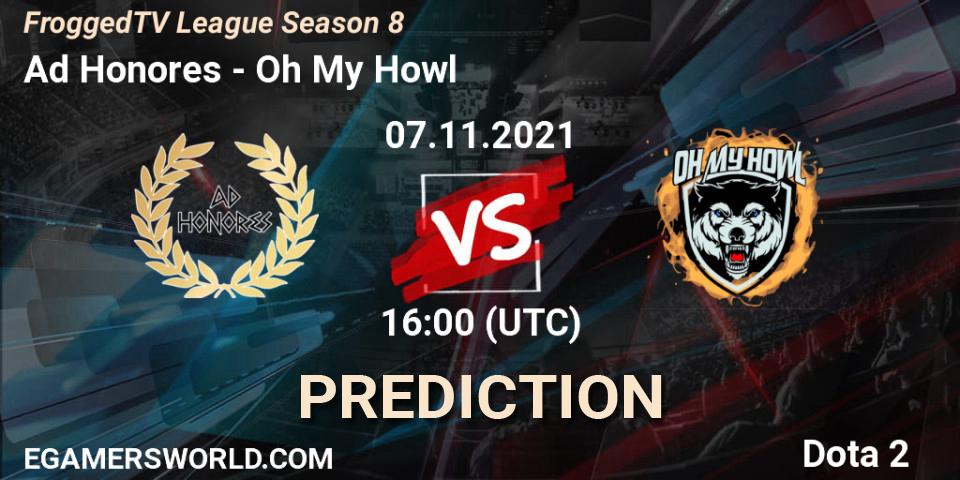 Ad Honores vs Oh My Howl: Betting TIp, Match Prediction. 07.11.2021 at 16:11. Dota 2, FroggedTV League Season 8