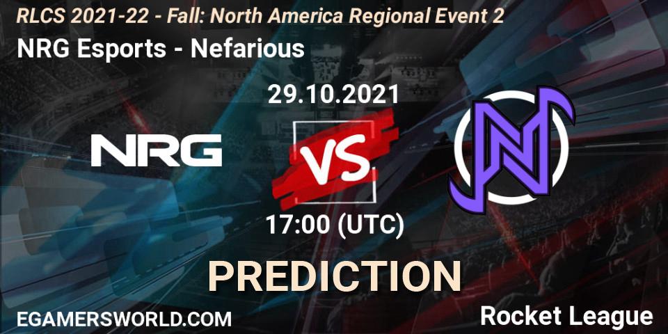 NRG Esports vs Nefarious: Betting TIp, Match Prediction. 29.10.21. Rocket League, RLCS 2021-22 - Fall: North America Regional Event 2