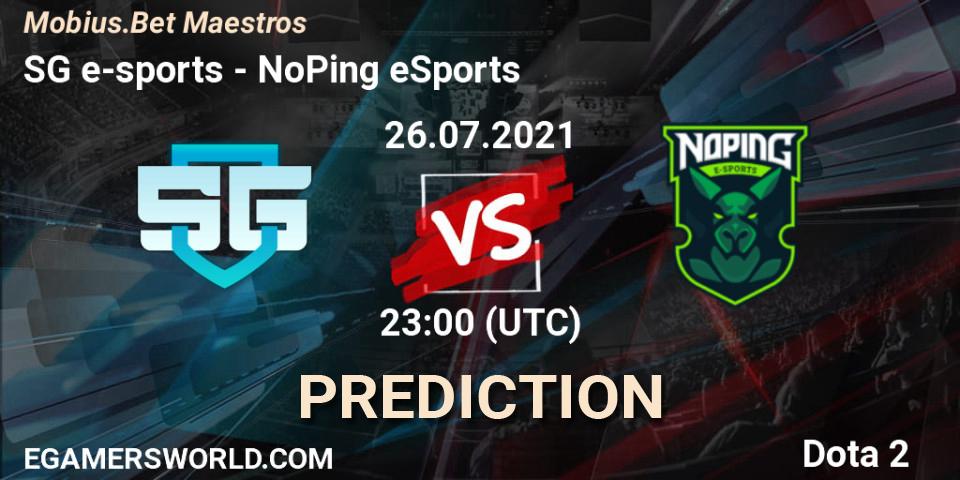 SG e-sports vs NoPing eSports: Betting TIp, Match Prediction. 27.07.21. Dota 2, Mobius.Bet Maestros