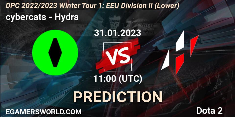 cybercats vs Hydra: Betting TIp, Match Prediction. 31.01.23. Dota 2, DPC 2022/2023 Winter Tour 1: EEU Division II (Lower)