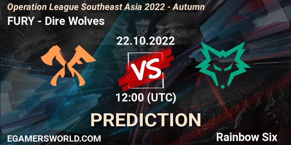 FURY vs Dire Wolves: Betting TIp, Match Prediction. 22.10.2022 at 12:00. Rainbow Six, Operation League Southeast Asia 2022 - Autumn