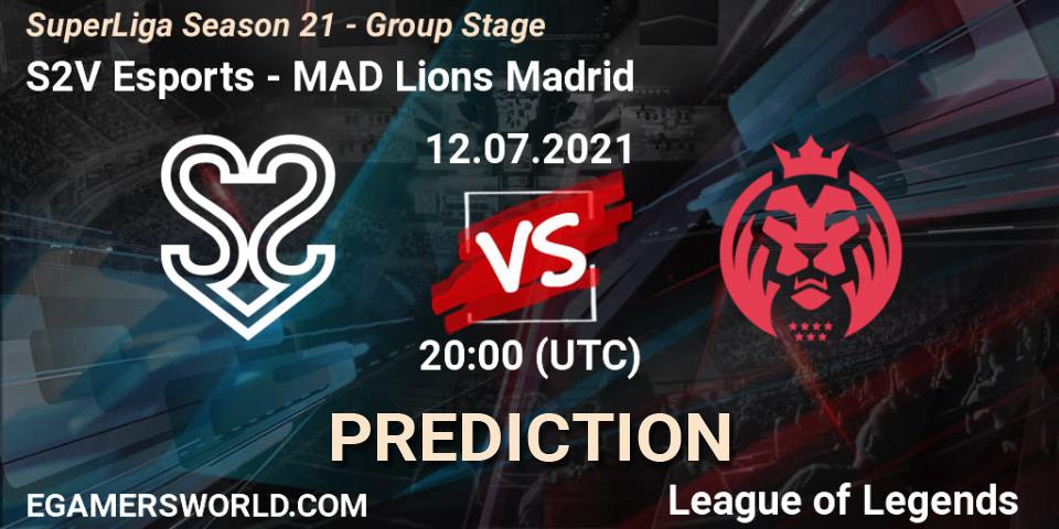 S2V Esports vs MAD Lions Madrid: Betting TIp, Match Prediction. 12.07.21. LoL, SuperLiga Season 21 - Group Stage 