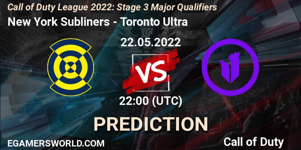 New York Subliners vs Toronto Ultra: Betting TIp, Match Prediction. 22.05.2022 at 22:00. Call of Duty, Call of Duty League 2022: Stage 3