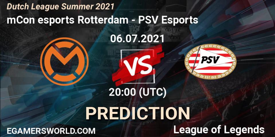 mCon esports Rotterdam vs PSV Esports: Betting TIp, Match Prediction. 06.07.2021 at 20:00. LoL, Dutch League Summer 2021
