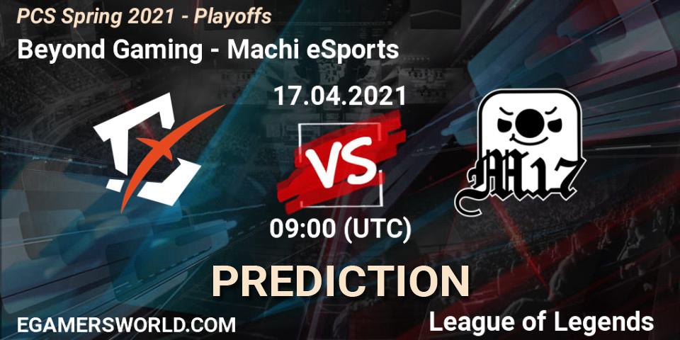 Beyond Gaming vs Machi eSports: Betting TIp, Match Prediction. 17.04.2021 at 09:00. LoL, PCS Spring 2021 - Playoffs