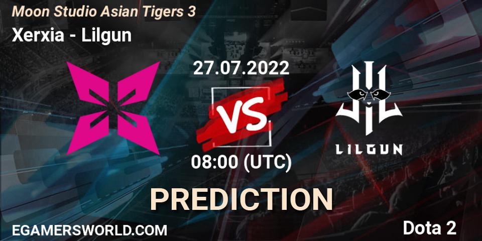 Xerxia vs Lilgun: Betting TIp, Match Prediction. 27.07.22. Dota 2, Moon Studio Asian Tigers 3