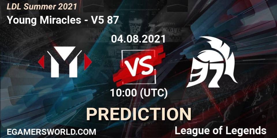 Young Miracles vs V5 87: Betting TIp, Match Prediction. 04.08.21. LoL, LDL Summer 2021