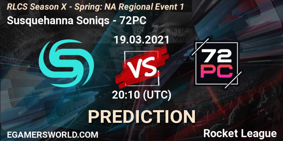 Susquehanna Soniqs vs 72PC: Betting TIp, Match Prediction. 19.03.21. Rocket League, RLCS Season X - Spring: NA Regional Event 1