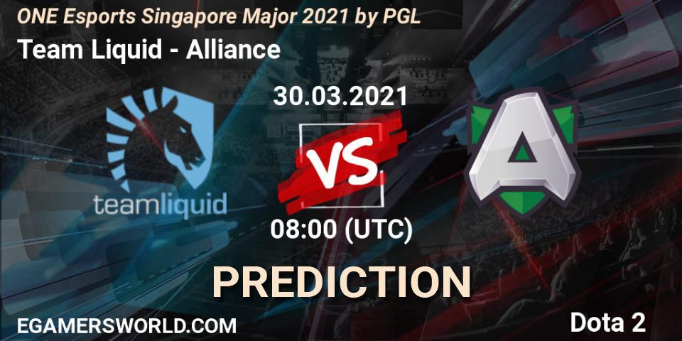 Team Liquid vs Alliance: Betting TIp, Match Prediction. 30.03.21. Dota 2, ONE Esports Singapore Major 2021