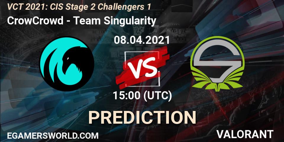 CrowCrowd vs Team Singularity: Betting TIp, Match Prediction. 08.04.2021 at 15:00. VALORANT, VCT 2021: CIS Stage 2 Challengers 1