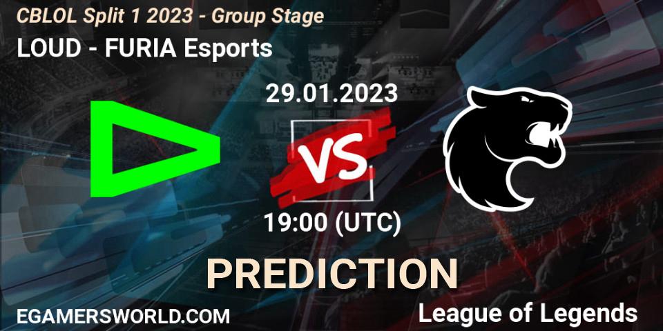 LOUD vs FURIA Esports: Betting TIp, Match Prediction. 29.01.23. LoL, CBLOL Split 1 2023 - Group Stage
