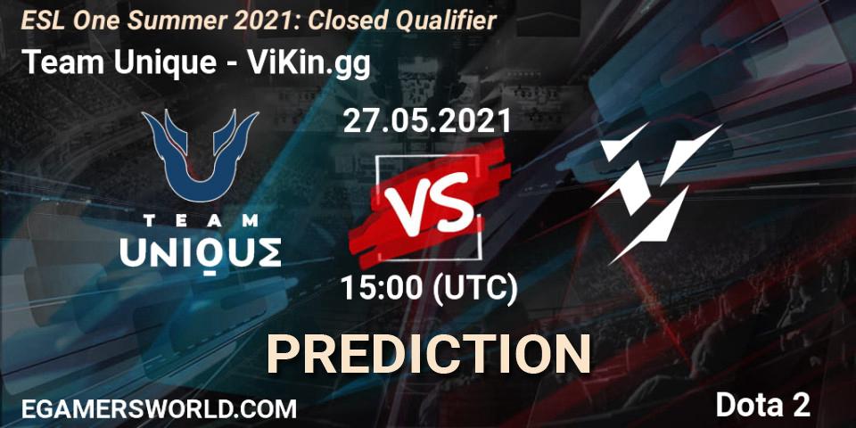 Team Unique vs ViKin.gg: Betting TIp, Match Prediction. 27.05.21. Dota 2, ESL One Summer 2021: Closed Qualifier