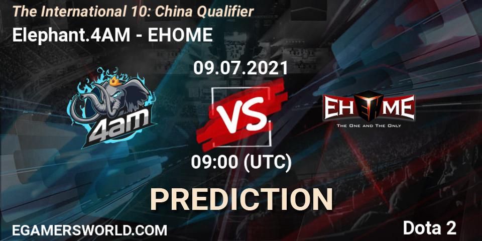 Elephant.4AM vs EHOME: Betting TIp, Match Prediction. 09.07.21. Dota 2, The International 10: China Qualifier