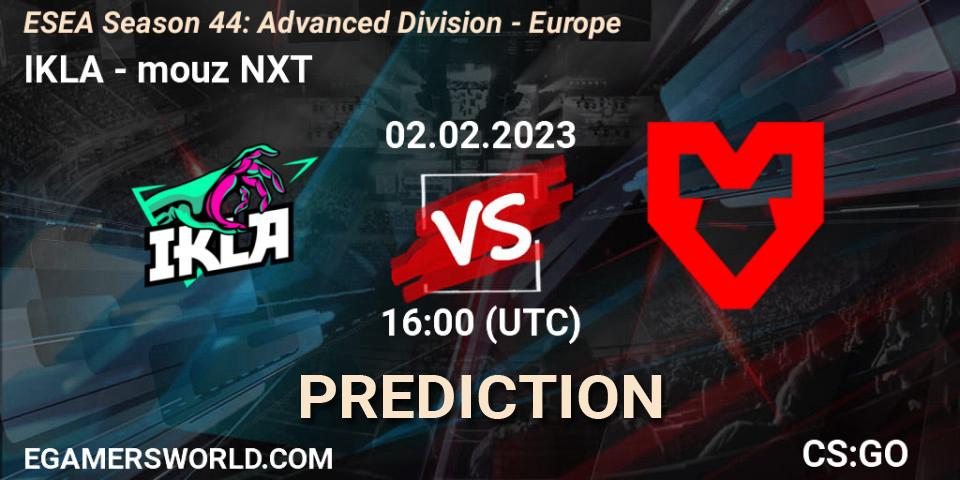 IKLA vs mouz NXT: Betting TIp, Match Prediction. 15.02.23. CS2 (CS:GO), ESEA Season 44: Advanced Division - Europe