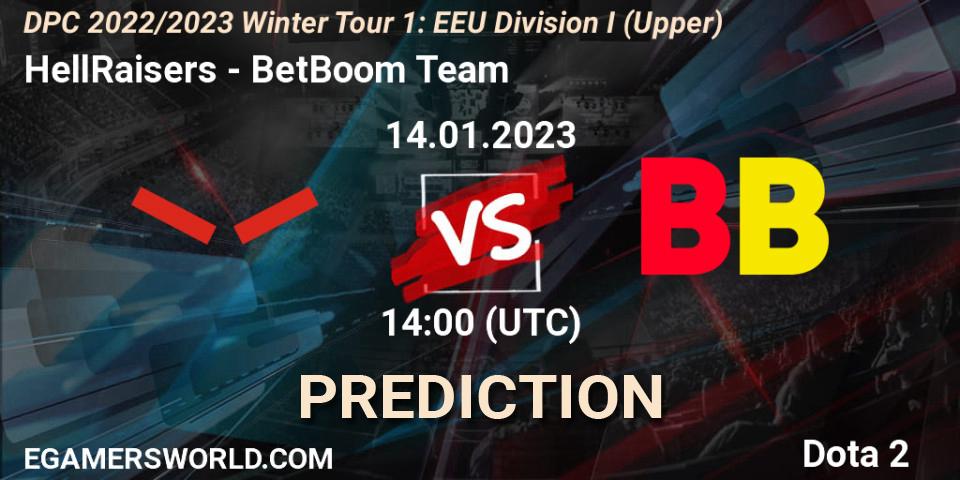 HellRaisers vs BetBoom Team: Betting TIp, Match Prediction. 14.01.23. Dota 2, DPC 2022/2023 Winter Tour 1: EEU Division I (Upper)