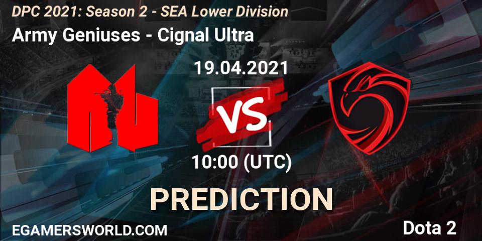 Army Geniuses vs Cignal Ultra: Betting TIp, Match Prediction. 19.04.21. Dota 2, DPC 2021: Season 2 - SEA Lower Division