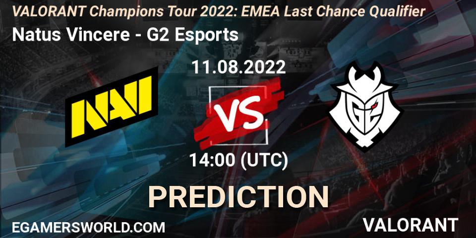Natus Vincere vs G2 Esports: Betting TIp, Match Prediction. 11.08.22. VALORANT, VCT 2022: EMEA Last Chance Qualifier