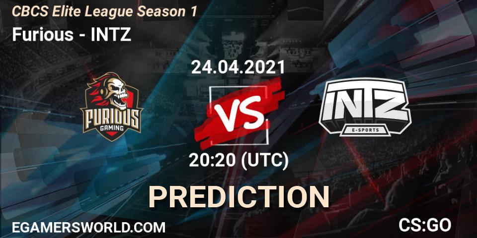 Furious vs INTZ: Betting TIp, Match Prediction. 24.04.21. CS2 (CS:GO), CBCS Elite League Season 1