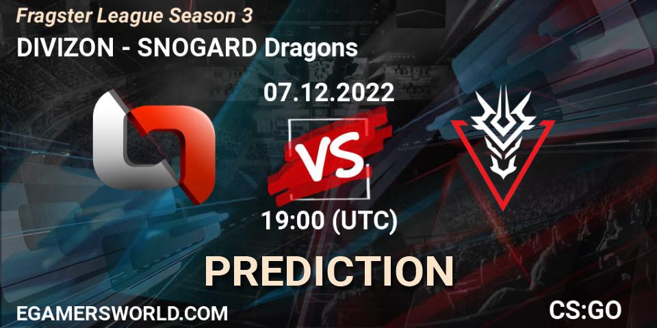 DIVIZON vs SNOGARD Dragons: Betting TIp, Match Prediction. 07.12.22. CS2 (CS:GO), Fragster League Season 3