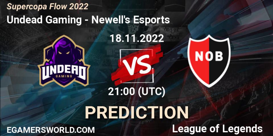Undead Gaming vs Newell's Esports: Betting TIp, Match Prediction. 18.11.2022 at 21:00. LoL, Supercopa Flow 2022