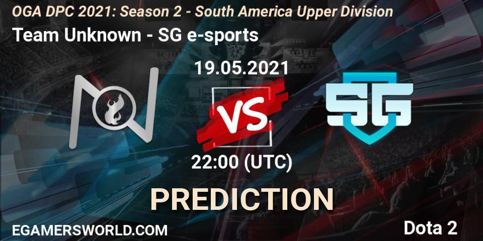 Team Unknown vs SG e-sports: Betting TIp, Match Prediction. 19.05.21. Dota 2, OGA DPC 2021: Season 2 - South America Upper Division