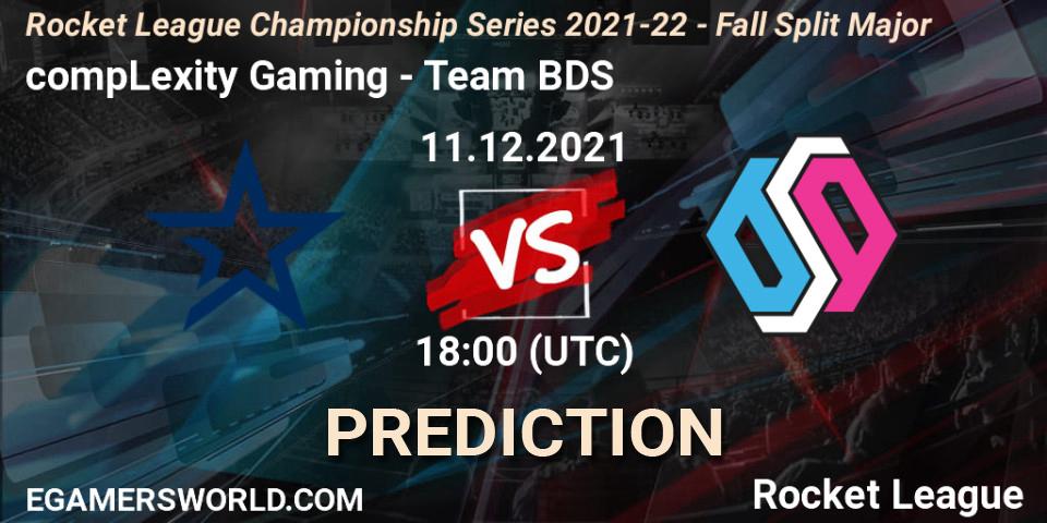 compLexity Gaming vs Team BDS: Betting TIp, Match Prediction. 11.12.2021 at 17:00. Rocket League, RLCS 2021-22 - Fall Split Major