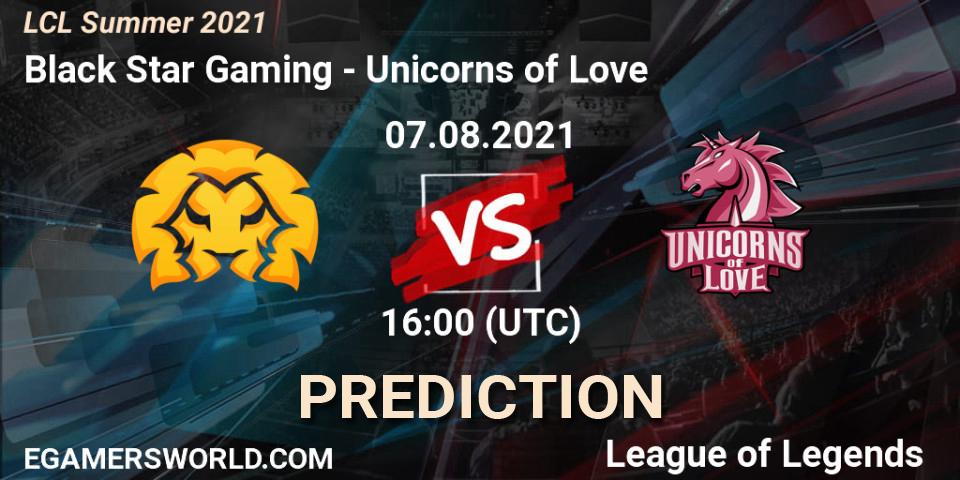 Black Star Gaming vs Unicorns of Love: Betting TIp, Match Prediction. 07.08.21. LoL, LCL Summer 2021