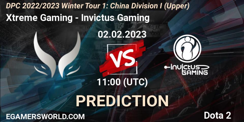 Xtreme Gaming vs Invictus Gaming: Betting TIp, Match Prediction. 02.02.23. Dota 2, DPC 2022/2023 Winter Tour 1: CN Division I (Upper)