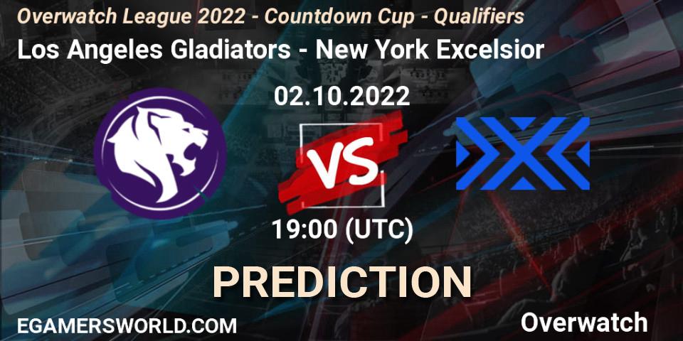 Los Angeles Gladiators vs New York Excelsior: Betting TIp, Match Prediction. 02.10.22. Overwatch, Overwatch League 2022 - Countdown Cup - Qualifiers