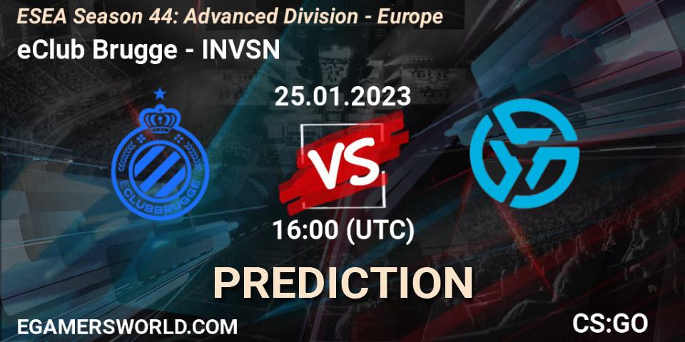 eClub Brugge vs INVSN: Betting TIp, Match Prediction. 30.01.23. CS2 (CS:GO), ESEA Season 44: Advanced Division - Europe