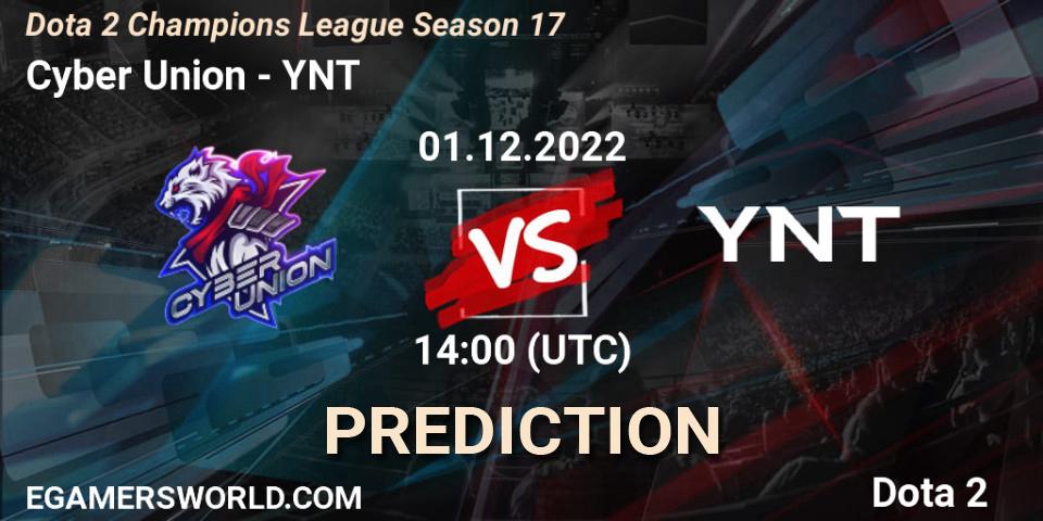 Cyber Union vs YNT: Betting TIp, Match Prediction. 01.12.22. Dota 2, Dota 2 Champions League Season 17