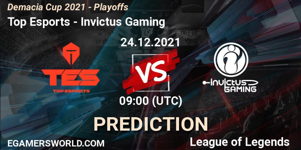 Top Esports vs Invictus Gaming: Betting TIp, Match Prediction. 24.12.21. LoL, Demacia Cup 2021 - Playoffs