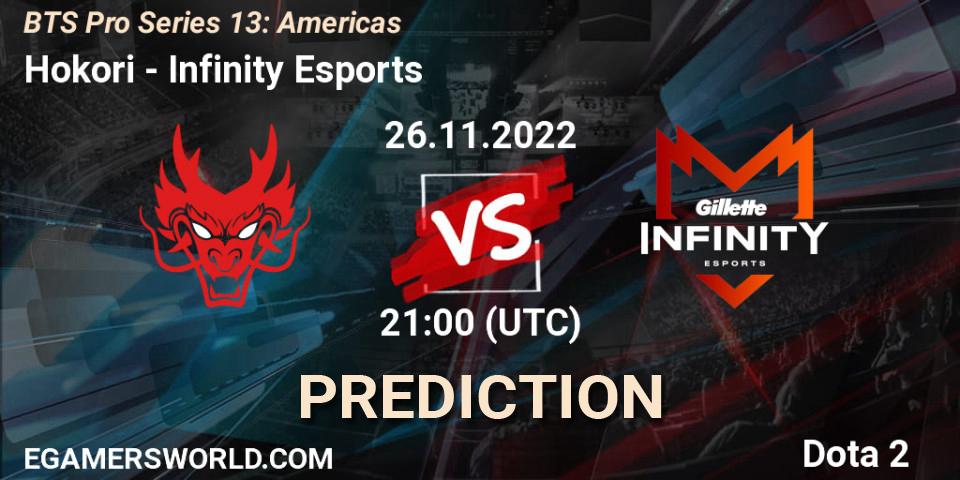Hokori vs Infinity Esports: Betting TIp, Match Prediction. 26.11.22. Dota 2, BTS Pro Series 13: Americas