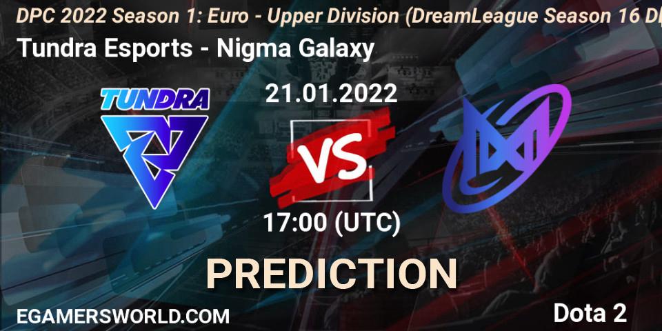Tundra Esports vs Nigma Galaxy: Betting TIp, Match Prediction. 21.01.2022 at 17:38. Dota 2, DPC 2022 Season 1: Euro - Upper Division (DreamLeague Season 16 DPC WEU)