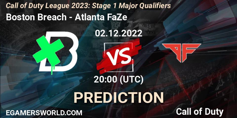 Boston Breach vs Atlanta FaZe: Betting TIp, Match Prediction. 02.12.2022 at 20:00. Call of Duty, Call of Duty League 2023: Stage 1 Major Qualifiers