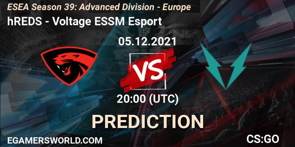 hREDS vs Voltage ESSM Esport: Betting TIp, Match Prediction. 05.12.21. CS2 (CS:GO), ESEA Season 39: Advanced Division - Europe