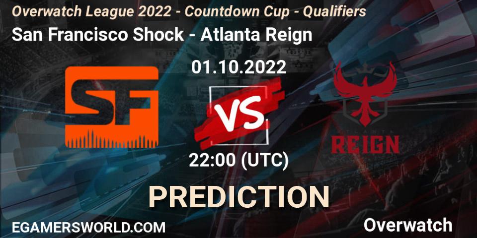 San Francisco Shock vs Atlanta Reign: Betting TIp, Match Prediction. 01.10.2022 at 22:30. Overwatch, Overwatch League 2022 - Countdown Cup - Qualifiers