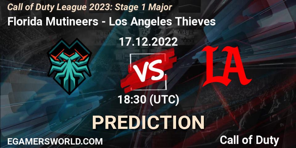 Florida Mutineers vs Los Angeles Thieves: Betting TIp, Match Prediction. 17.12.2022 at 18:30. Call of Duty, Call of Duty League 2023: Stage 1 Major