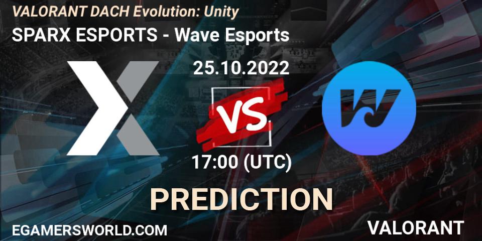 SPARX ESPORTS vs Wave Esports: Betting TIp, Match Prediction. 25.10.2022 at 17:00. VALORANT, VALORANT DACH Evolution: Unity