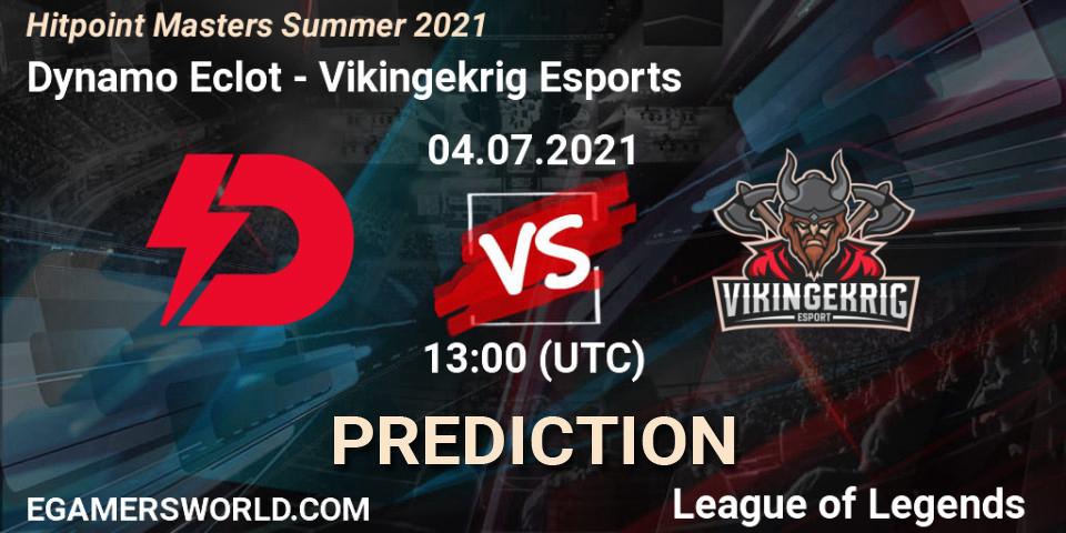 Dynamo Eclot vs Vikingekrig Esports: Betting TIp, Match Prediction. 04.07.2021 at 13:00. LoL, Hitpoint Masters Summer 2021