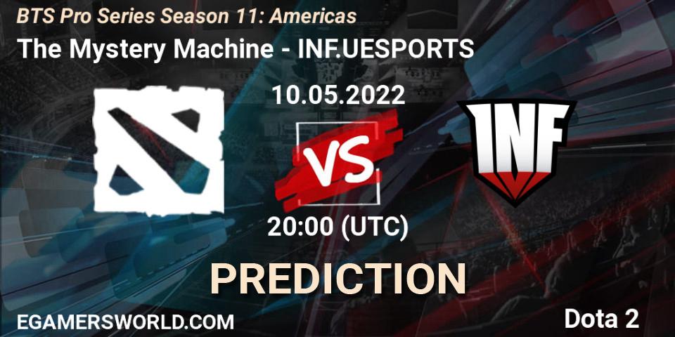 The Mystery Machine vs INF.UESPORTS: Betting TIp, Match Prediction. 10.05.2022 at 20:02. Dota 2, BTS Pro Series Season 11: Americas
