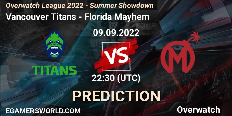 Vancouver Titans vs Florida Mayhem: Betting TIp, Match Prediction. 09.09.22. Overwatch, Overwatch League 2022 - Summer Showdown