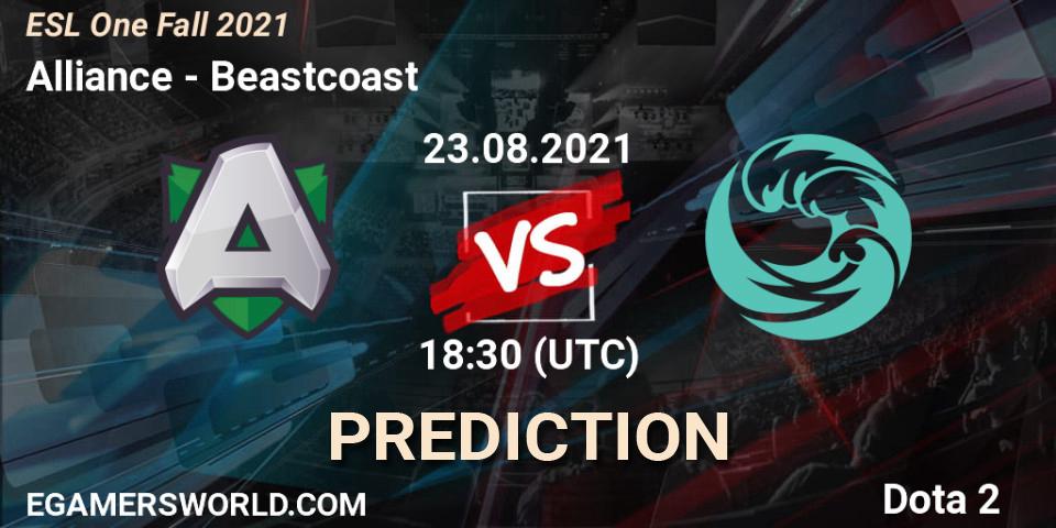 Alliance vs Beastcoast: Betting TIp, Match Prediction. 23.08.2021 at 18:30. Dota 2, ESL One Fall 2021