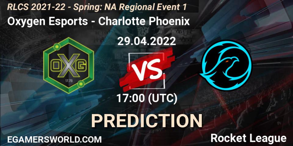Oxygen Esports vs Charlotte Phoenix: Betting TIp, Match Prediction. 29.04.22. Rocket League, RLCS 2021-22 - Spring: NA Regional Event 1