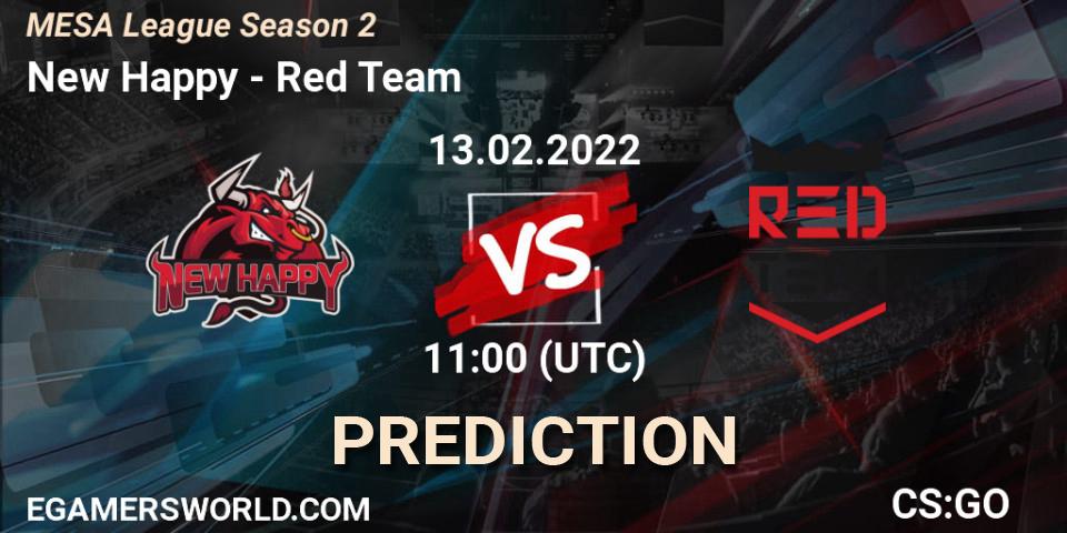 New Happy vs Red Team: Betting TIp, Match Prediction. 15.02.2022 at 11:00. Counter-Strike (CS2), MESA League Season 2
