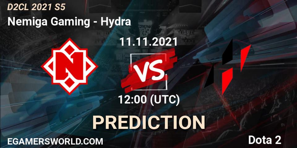Nemiga Gaming vs Hydra: Betting TIp, Match Prediction. 11.11.2021 at 12:07. Dota 2, Dota 2 Champions League 2021 Season 5